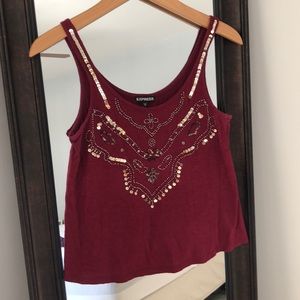 Express cropped tank top